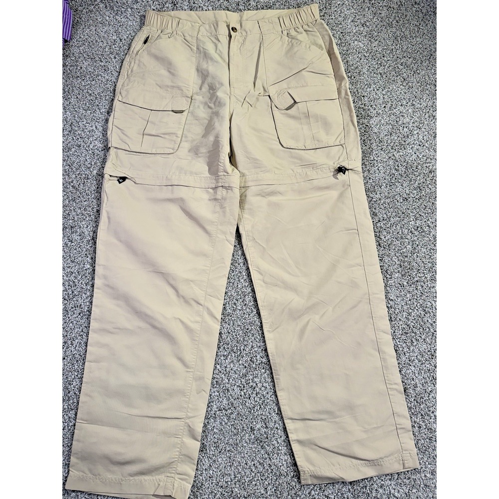 L.L.‎ Bean Buzz Off Men's Large Zip Off Pants 0CFK9 Tan Hiking Camping